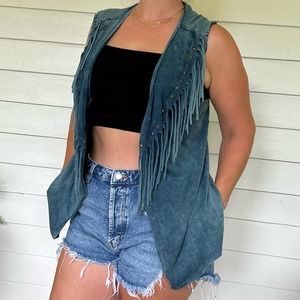 Adorable Wrangler Fringe Vest Size L